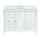 James Martin Vanities 48'' Single Vanity, Bright White w/ 3 CM Lime Delight Quartz Top 424-V48-BW-3LDL - alternate 1
